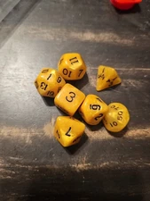 Gaming 7Pc Dice Set Orange DnD, Roleplaying Nice Dice Koplow Games