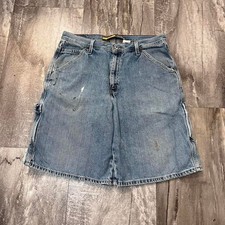 Vintage Levis SIlver Tab Baggy Jean Shorts JOrts Carpenter Skater Y2K Size 33