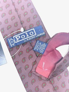 #1 MENS Vintage Polo Ralph Lauren Plum Twill Ancient Madder Spaced Paisley Tie