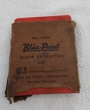 Blue Point No. 1020 Screw Extractor Set Snap-On Tools Red Case Incomplete USA