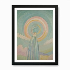 Pastel Sky Waterfall Art Print Framed Wall Art Poster Canvas Print Picture