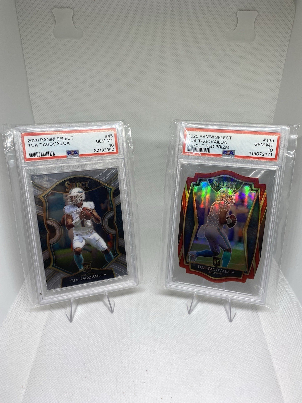 2020 PANINI SELECT DIE-CUT RED PRIZM TUA TAGOVAILOA ROOKIE PSA 10 &select PSA 10