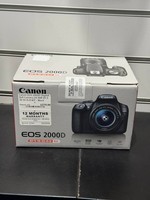Canon EOS 2000D Digital SLR Camera 24.1MP EF-S 18-55 IS II KIT - Black