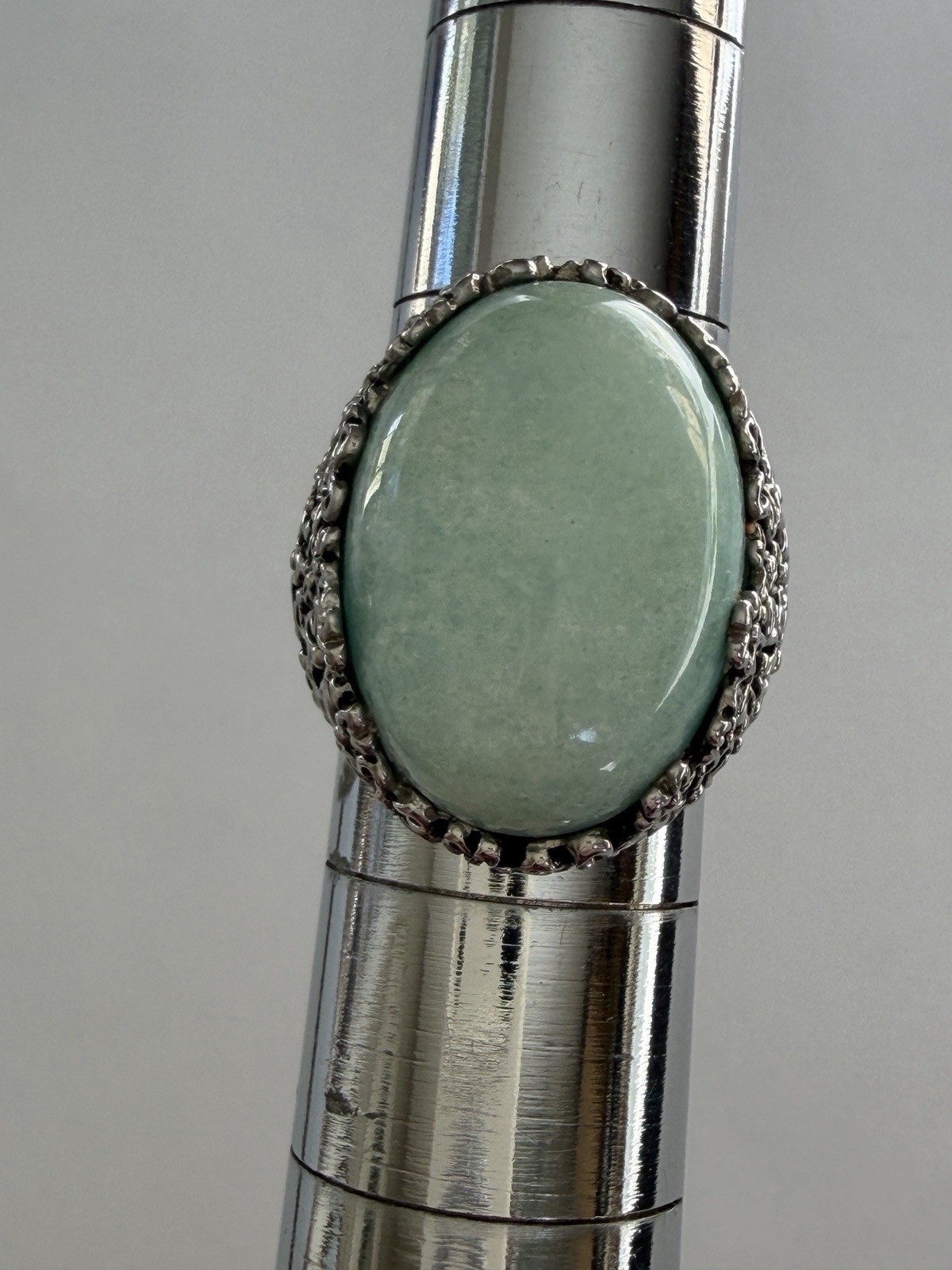 Stunning Amazonite Floral Statement Ring 316L Sta… - image 14