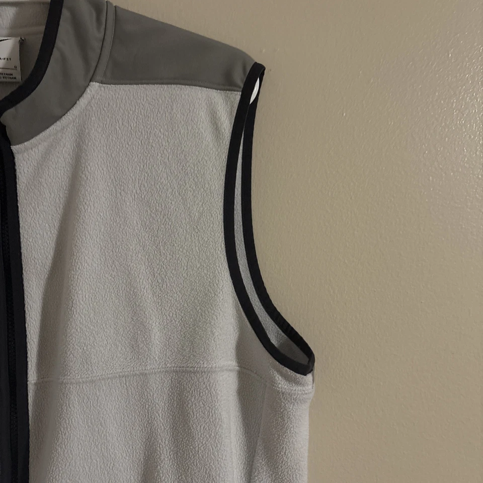 Chaleco de golf Nike Therma-Fit Victory polar gris DA2905-025 para hombre talla GRANDE cremallera completa Foto 3 de 4