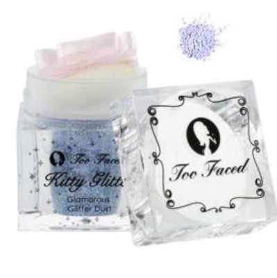 Too Faced Kitty Glitter Iridescent Blue CAT FIGHT Body Dust Rare Htf