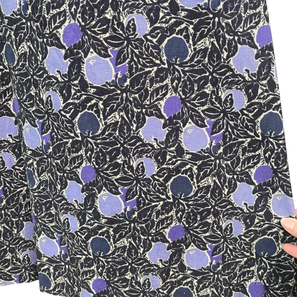 Falda Recital Midi Seasalt Cornwall Hoja Azul Estampado Manzana Pana Línea A Talla 6 Foto 3 de 4