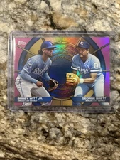 2025 Topps George Brett Bobby Witt Jr. Dynamic Duals Pink Foil SP #DD-1 Royals