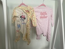 8 Baby Sleepsuits Bundle 0-3 Months Minnie Mouse Design