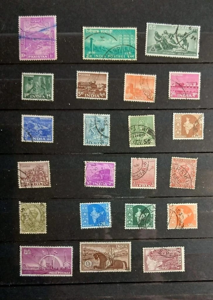 Colección de estampillas muy grande de India Pakistán Asia y Estados Unidos Foto 3 de 4