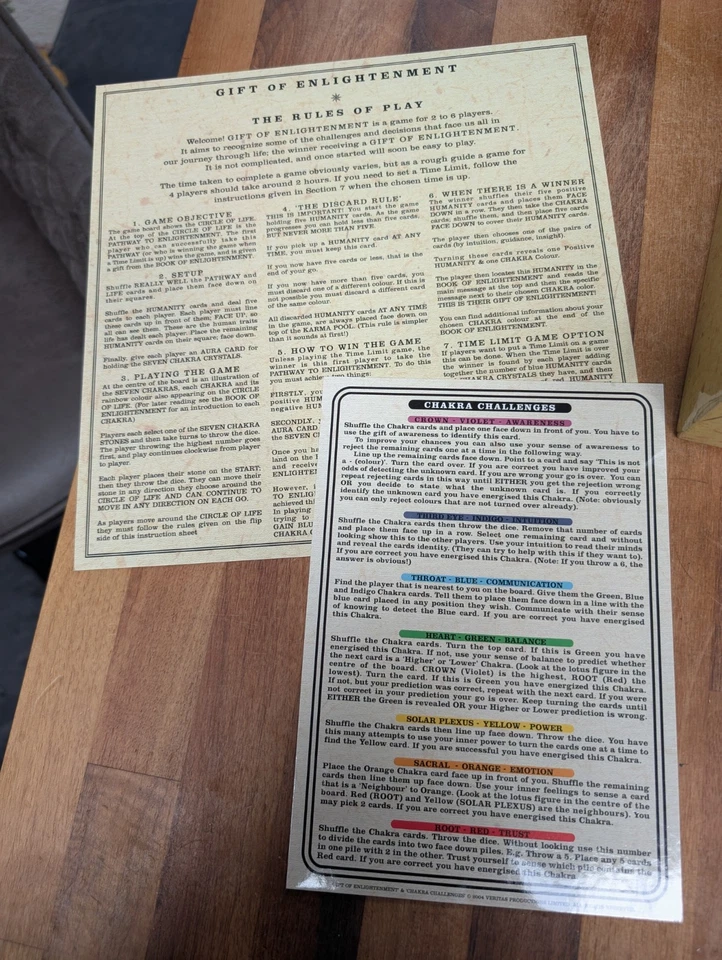 Gift Of Enlightenment Life Healing Spiritual Chakra Crystal Board Game - Image 4 of 4