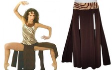 Animal Attraction Brown PANEL SKIRT ONLY Child Small Dance Costume NO BRIEFS