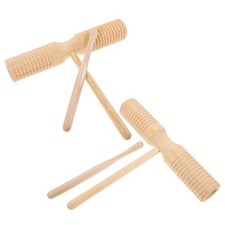 2 Sets Kids Musical Instruments Wood Block Classroom for Elementary Guiros