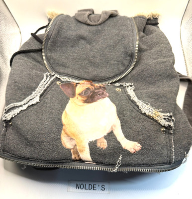 Fuzzynation Backpack Satchel Pug Faux Fur lining DS282B1TF802