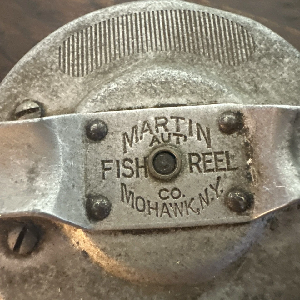 Martin No. 2 Aut. Carrete de mosca "PAT APPL'D FOR" Mohawk MUY PRIMERA SERIE RARO ANTIGUO Foto 3 de 4