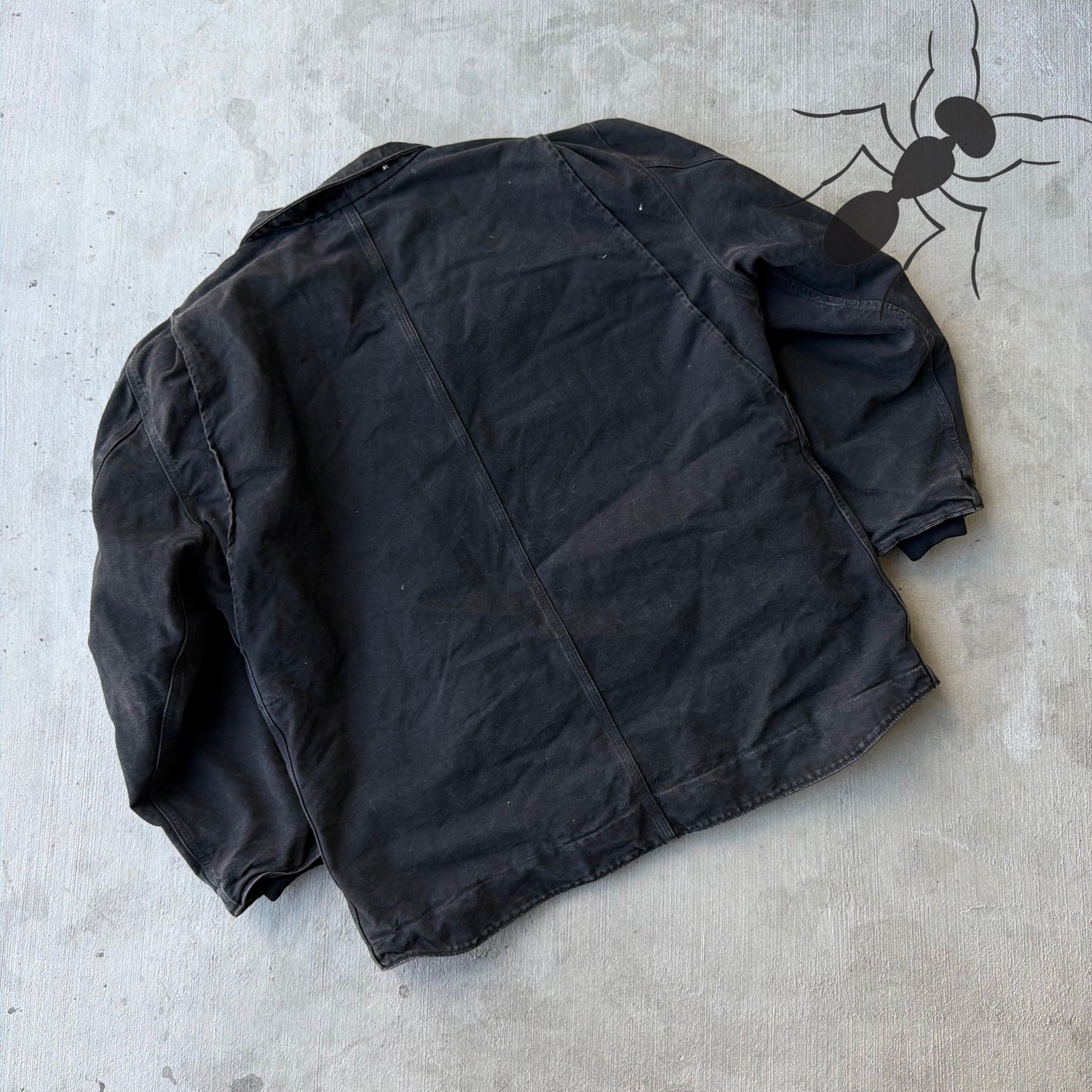 Carhartt C61 black chore work wear jacket thumbnail 6