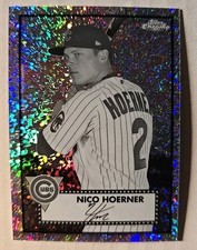 2021 topps chrome platinum anniversary Nico Hoerner Black And White ...
