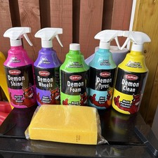 CarPlan DGP100 Demon Car Cleaning Kit Exterior Tyres Wheels & Shampoo Gift Set 