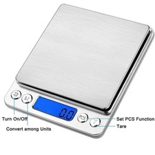 Digital Pocket Scale 3000g x 0.1g Jewelry Gold Silver Coin Gram Herb Grain