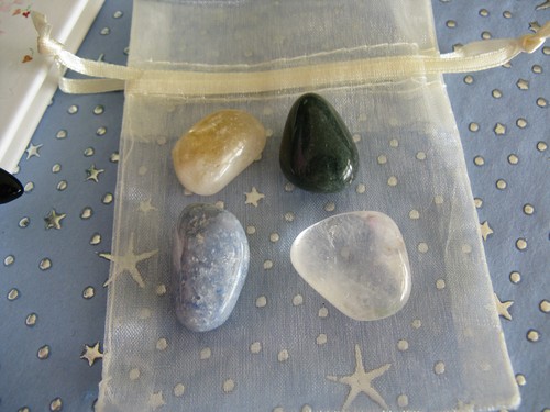 New May Birthstone Tumbled Natural Gemstone Set of 4 - Picture 3 of 3