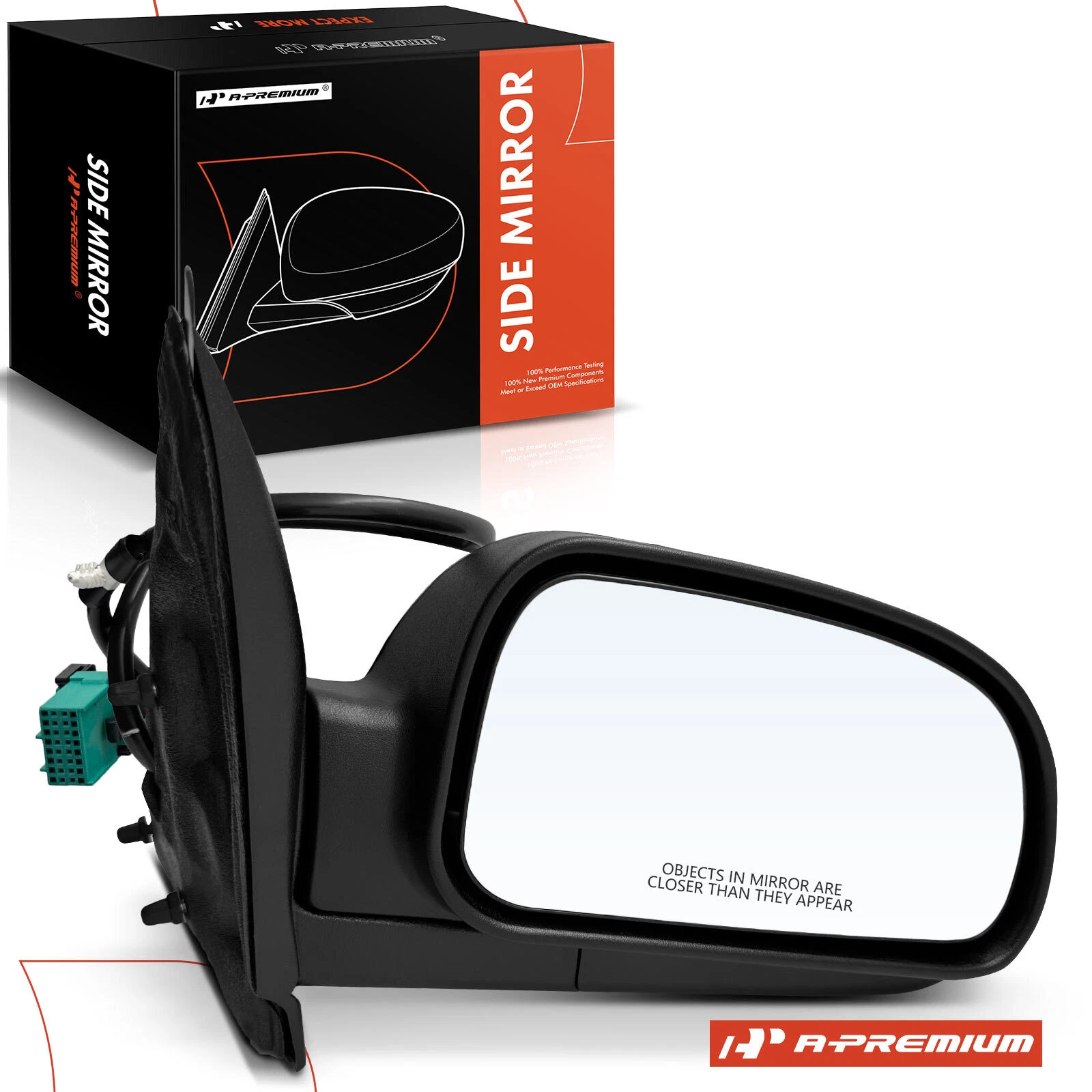 A-Premium Passenger Power Mirror Manual Folding for GMC Envoy Chevy Trailblazer
