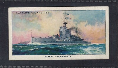 HMS WARSPITE British Battleship Jutland action - 80 + year old UK Card # 2