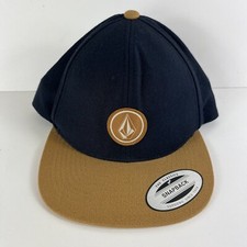 Volcom Youth Against Establishment Blue/Gold SnapBack Hat One Size