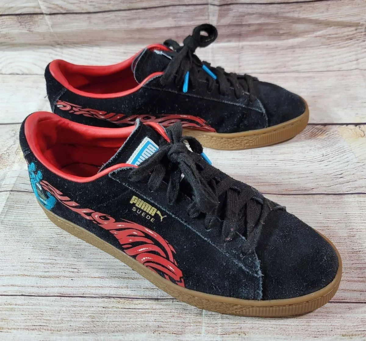 Puma Suede Classic x Santa Cruz Black High Risk Red Screaming Hand