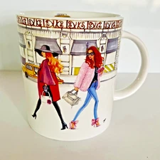 Rongrong Devoe Fashion Girls Taxi Coffee Mug Cup 16 oz Oversized Coffee Mug