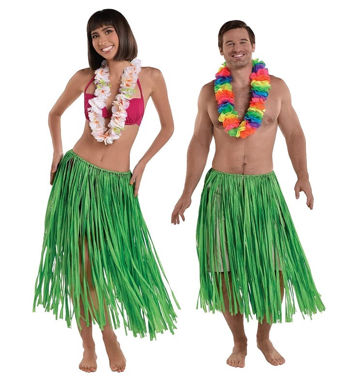 Green Raffia Grass Skirt Hawaiian Costume Accessory Adult