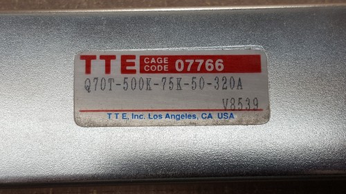 TTE FILTER, Q70T-500K-75K-50-320A CAGE CODE: 07766 - Imagen 2 de 5