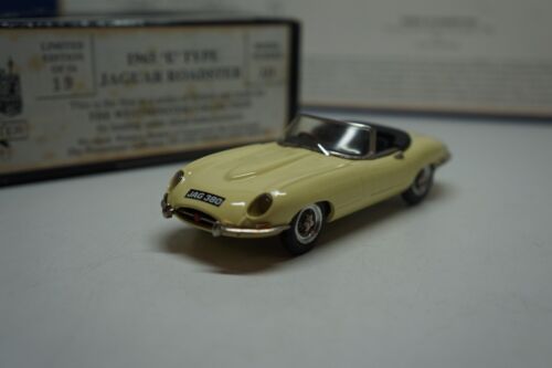 SMALL WHEELS -65 JAGUAR E TYPE ROADSTER - 1/43 SCALE WHITE METAL MODEL CAR SW19