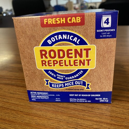 Fresh Cab Rodent Repellent Pouch - 4 Pack 4 Boxes | eBay