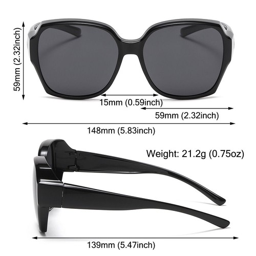 Polarisierte Überzieh Sonnenbrille für Brillenträger Überziehbrille Überbrille - Bild 2 von 15
