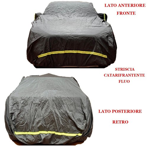 PER JEEP RENEGADE TELO COPRIAUTO FELPATO ANTIGRANDINE IMPERMEABILE ANTIGELO NER - Photo 3/6