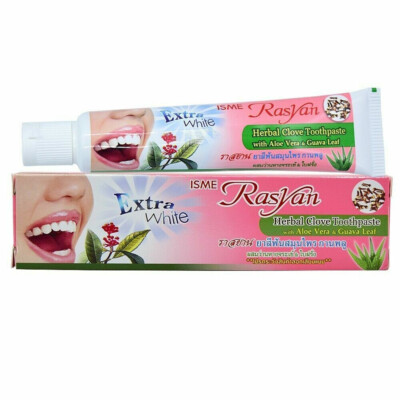 ISME RASYAN Herbal Clove Toothpaste Whitening w Aloe Vera & Guava Leaf 100g x3