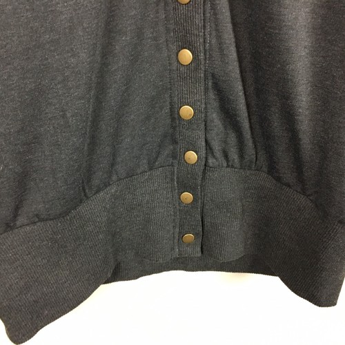 Merokeety Long Cardigan V-neck Snap Front Women’s M Medium Gray NWT - Picture 3 of 6