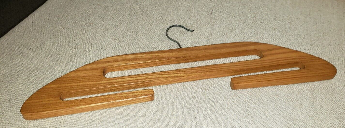 ANTIQUE LARGE WOODEN HANGER VINTAGE VESTMENT STORAGE 1 Gem