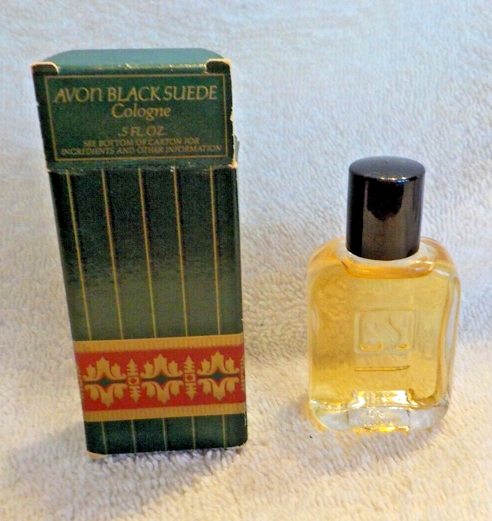 Vintage Avon Black Suede Cologne 0.5fl oz NIB | eBay