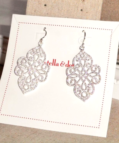 Stella & Dot Joyce Kronleuchter silberne Ohrringe - Neu! Wohnmobil $ 118