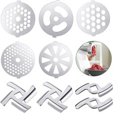 Meat Grinder Replacement Blades & Discs 9Pcs for Size 5 Mixer Parts