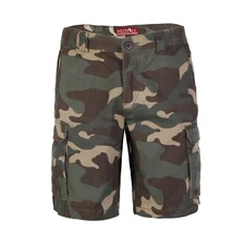 Mens Camouflage Cargo Combat Shorts Army Work Casual Cotton Chino Half Pant Camo