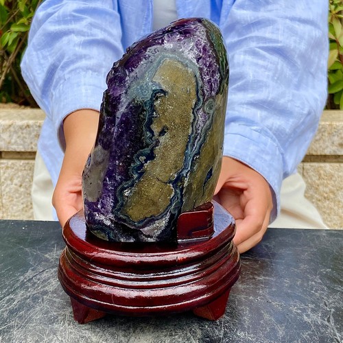 2.71LB Natural amethyst cave quartz crystal cluster mineral specimen healing - 第 13/14 張圖片