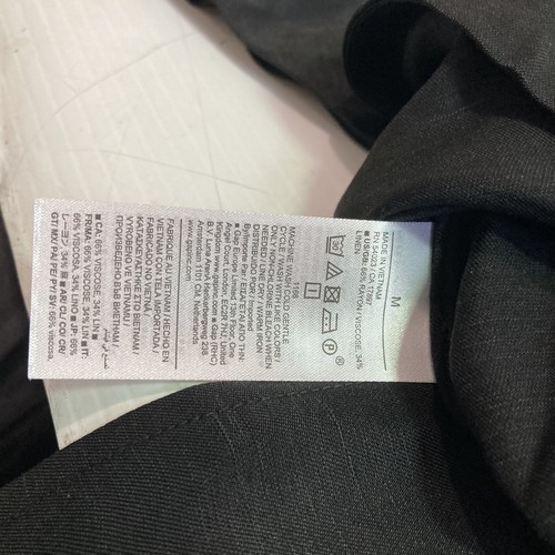 Banana Republic Black VISCOSE-LINEN TIE-NECK TOP nwt Sz M 742618 - Picture 8 of 9