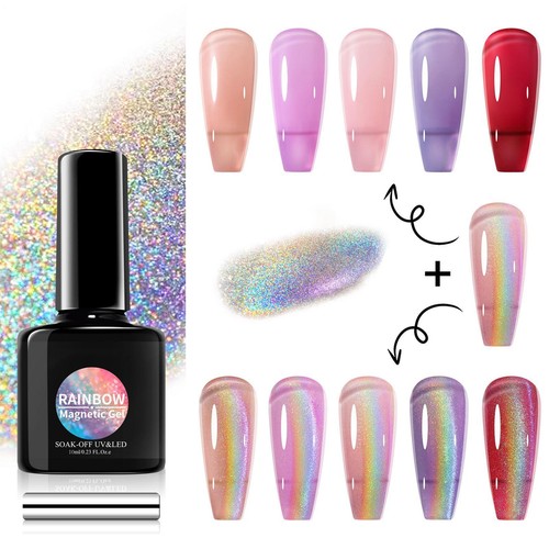 Cat Eye Gel Polish Set Long Lasting Gel Set UV LED Soak off Nail Polish Gel Set - Picture 7 of 12