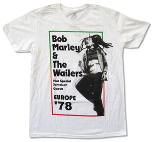Bob-Marley-Europe-1978-White-T-Shirt-New-Official-Merch-Adult-Tour