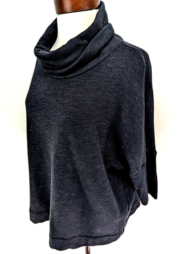 JAMES PERSE Short Sleeve Turtleneck Boxy Sweatshirt Gray Size 2/M USA VGUC! - Picture 3 of 9