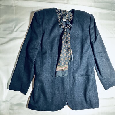 Worthington Blazer/Jacket, 6P, Navy with Scarf