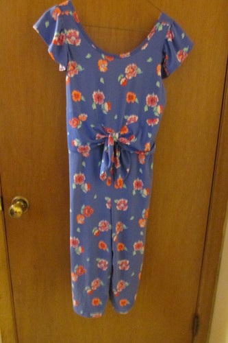Girls' Wonder Nation Floral Jumpsuit sz. L/G 10-12 Plus - Picture 8 of 14