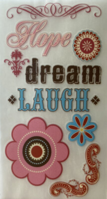 STARBURST HOPE Rub-Ons MME•Hope•Dream•Laugh•Flower•Corner •Phrases•Shapes 3”x6”